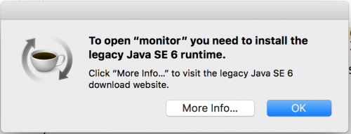 besoin d'installer Java SE 6 erreur d'exécution